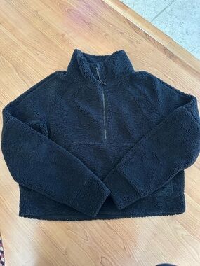 lululemon Black Sherpa 1/4 Zip Scuba